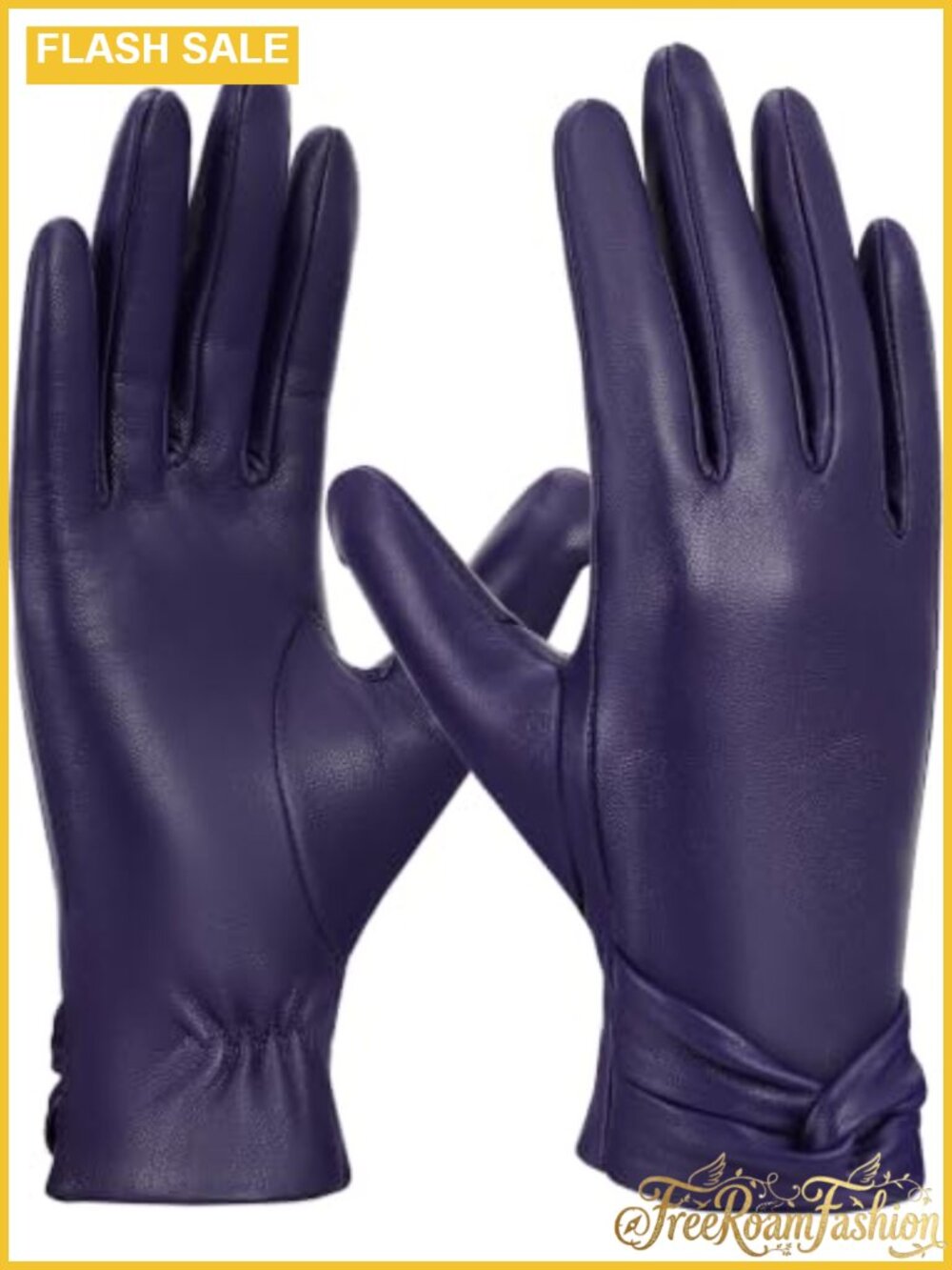 Women's Leather Gloves Wool Lined Touchscreen Driving Winter